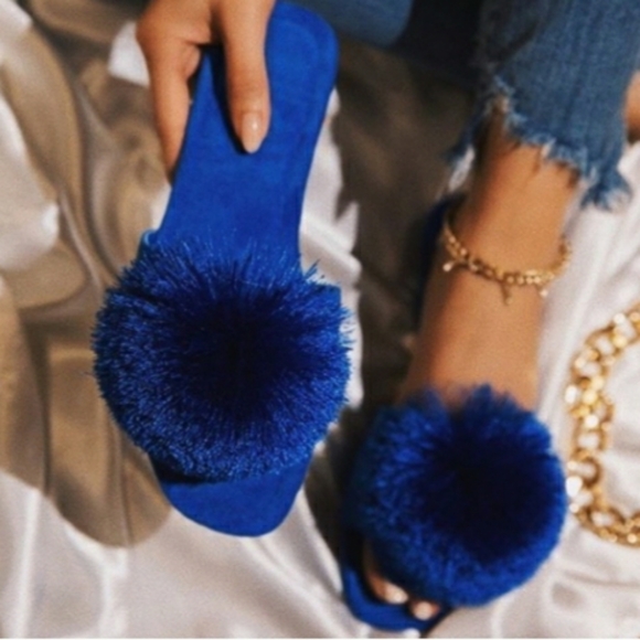 Bare Soul | Shoes | Pompom Slides | Poshmark